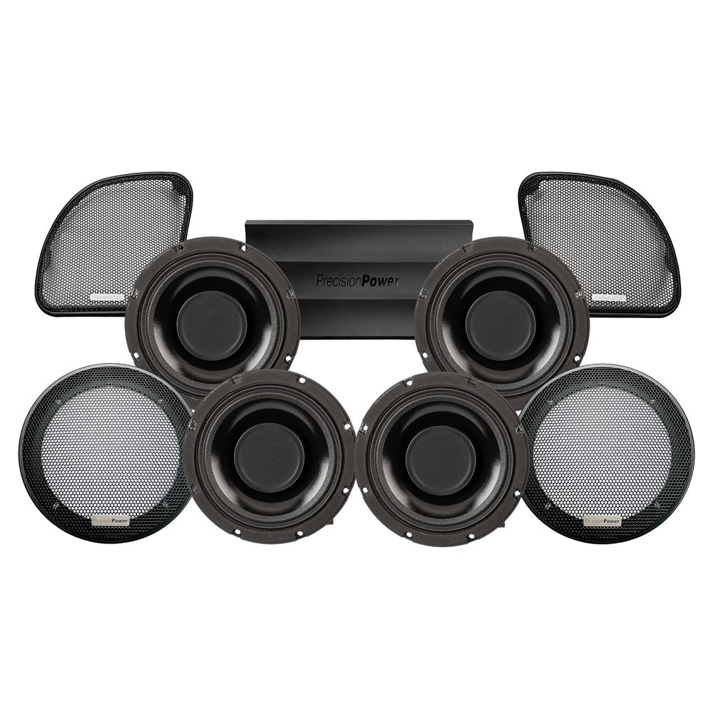 Precision Power HTW Stage 4 Plug & Play Amp and Speaker Package For 2014-2023 Harley Davidson® Road Glide with Factory or Existing SoundStream Reserve Radios