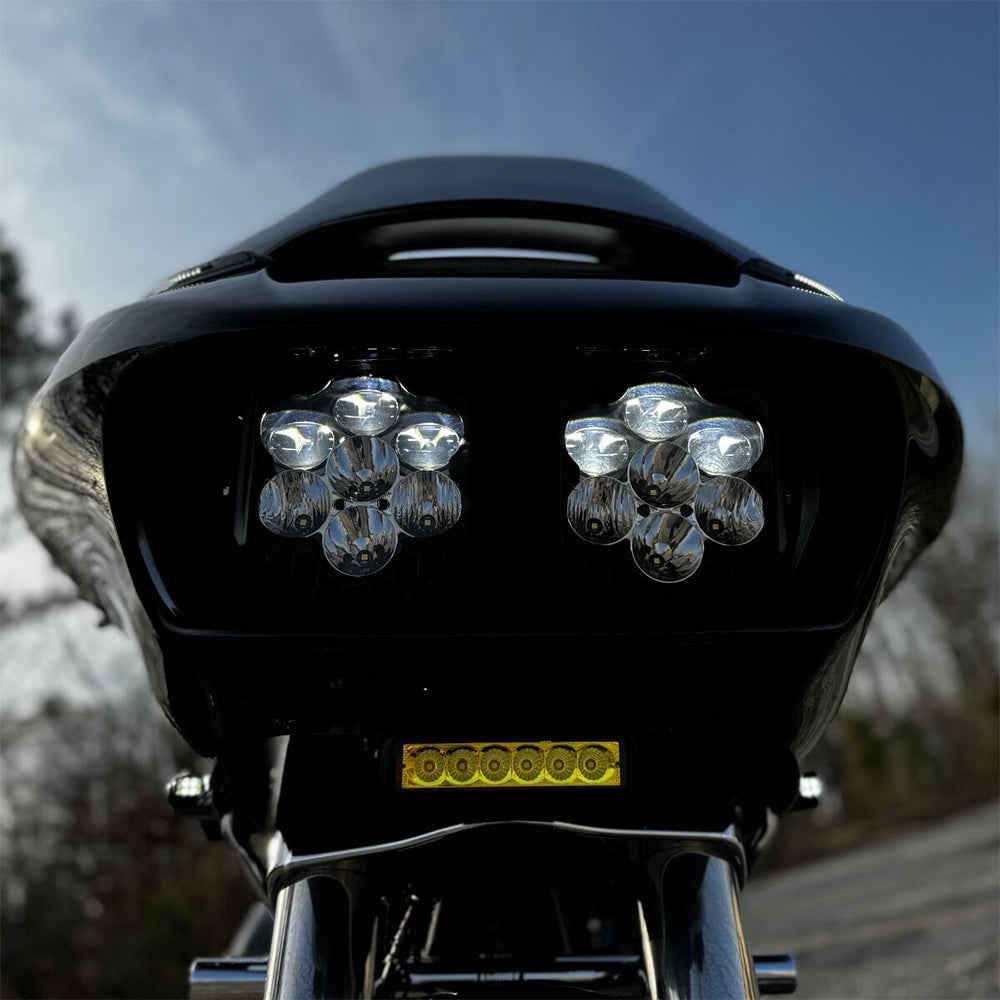 Custom Dynamics Shark Demon SD2-RG-WW Performance LED Headlight Kit for 2015-2023 Harley Davidson® Road Glide Motorcycles ( 20012790 )