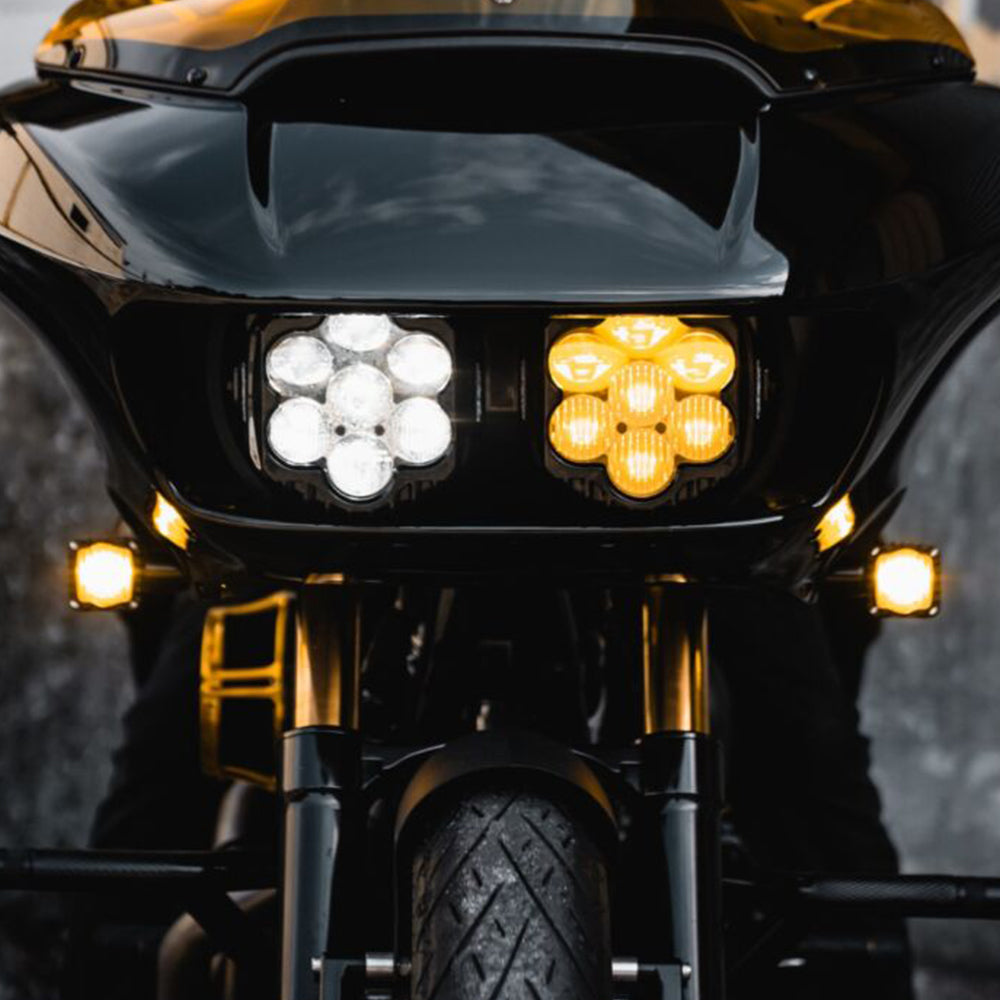 Custom Dynamics Shark Demon SD2-RG-YW Performance LED Headlight Kit for 2015-2025 Harley Davidson® Road Glide Motorcycles ( 2002924 )