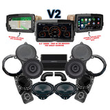 Hertz Stage 2 Plug & Play Amp, Speaker, and Subwoofer Package With Soundstream Reserve V2 Radio For 2014-2023 Harley Davidson® Street Glide, Electra Glide, and Ultra