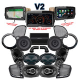 Hertz Stage 4 Plug & Play Amp, Speaker and Subwoofer Package With Soundstream Reserve V2 Radio For 2015-2023 Harley Davidson® Road Glide