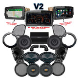 Hertz Stage 4 Plug & Play Amp, Speaker and Subwoofer Package With SoundStream Reserve V2 Radio For 2015-2023 Harley Davidson® Road Glide