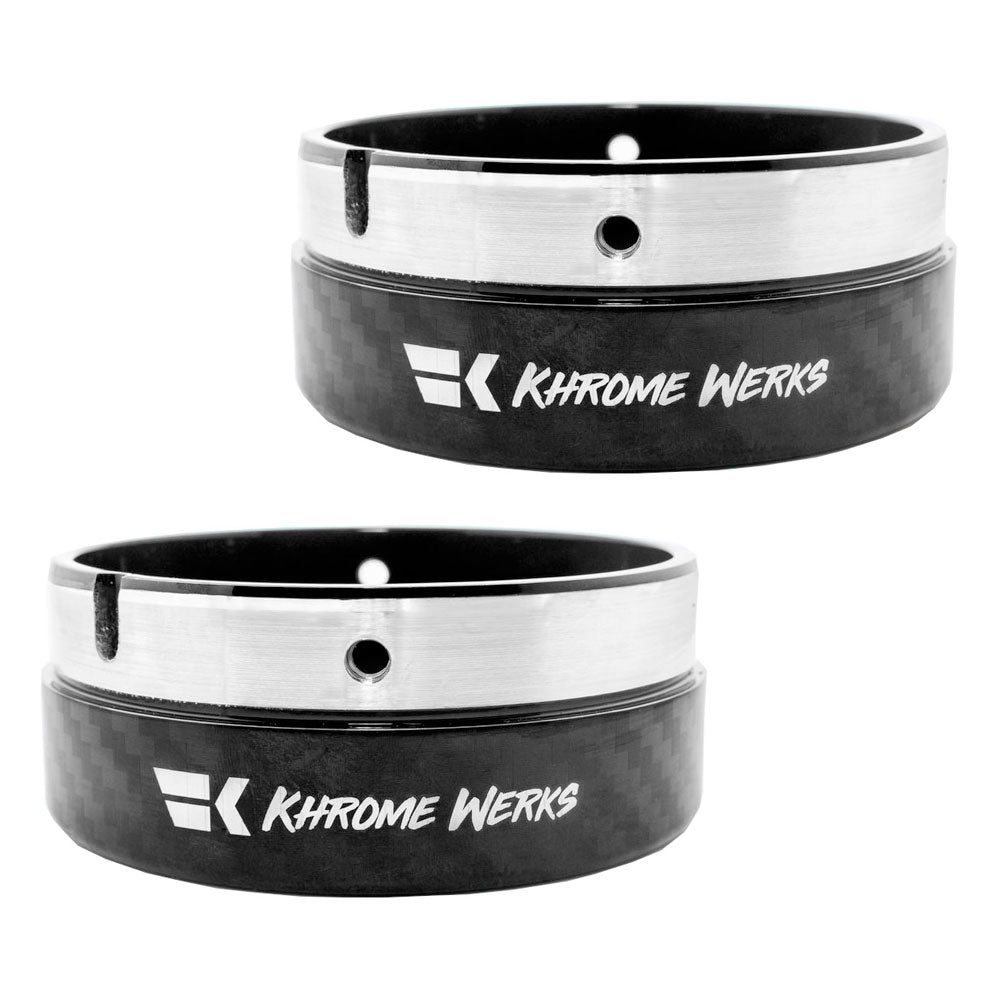 Khrome Werks 200880P 4.5" Billet Cut Tip Bundle - Carbon Fiber Pattern (200880P - 2)