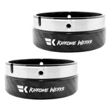 Khrome Werks 200880P 4.5" Billet Cut Tip Bundle - Carbon Fiber Pattern (200880P - 2)