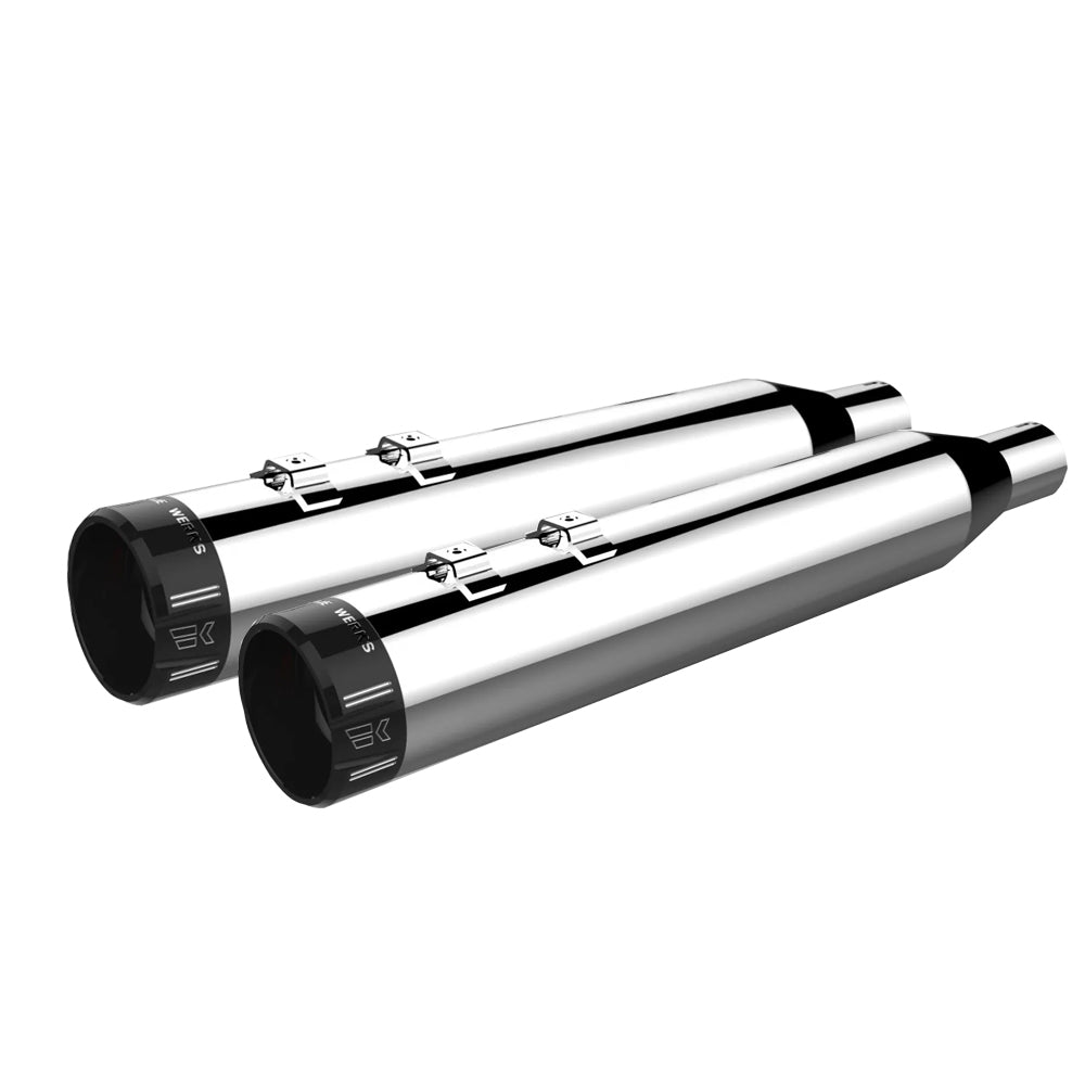 Khrome Werks HP-Plus 4.5" Slip-On Mufflers with Tips for 2017-2025 Harley Davidson® Touring Motorcycles