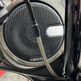 HogBadge Hertz Logos with Silver Text for 2021-2023 Street Glide CVO Factory Front & SaddleBag Lid Grilles