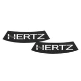 HogBadge Hertz Logos with Silver Text for 2021-2023 CVO Street Glide Factory Front Speaker Grilles Only