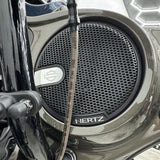 HogBadge Hertz Logos with Silver Text for 2021-2023 CVO Street Glide Factory Front Speaker Grilles Only