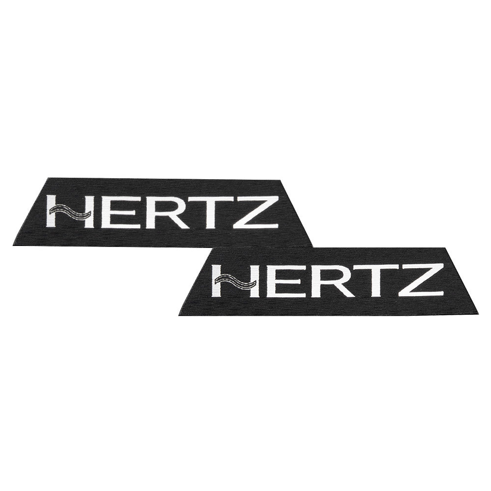 HogBadge Hertz Logos with Silver Text for 2021-2023 CVO Street / CVO Road Glide Factory Lid Grilles Only