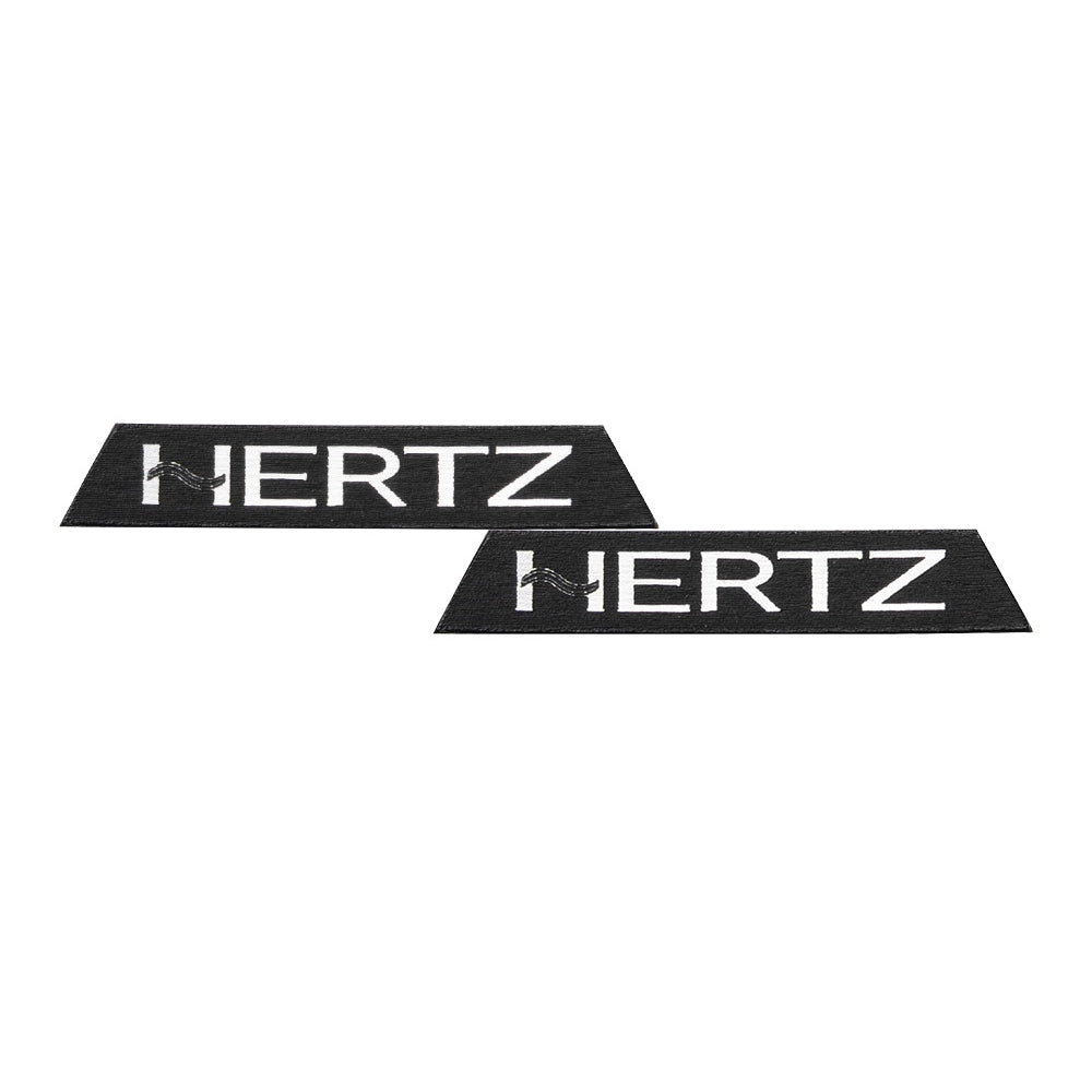 HogBadge Hertz Logos with Silver Text for 2021-2023 Road Glide CVO Front Speaker Grilles Only
