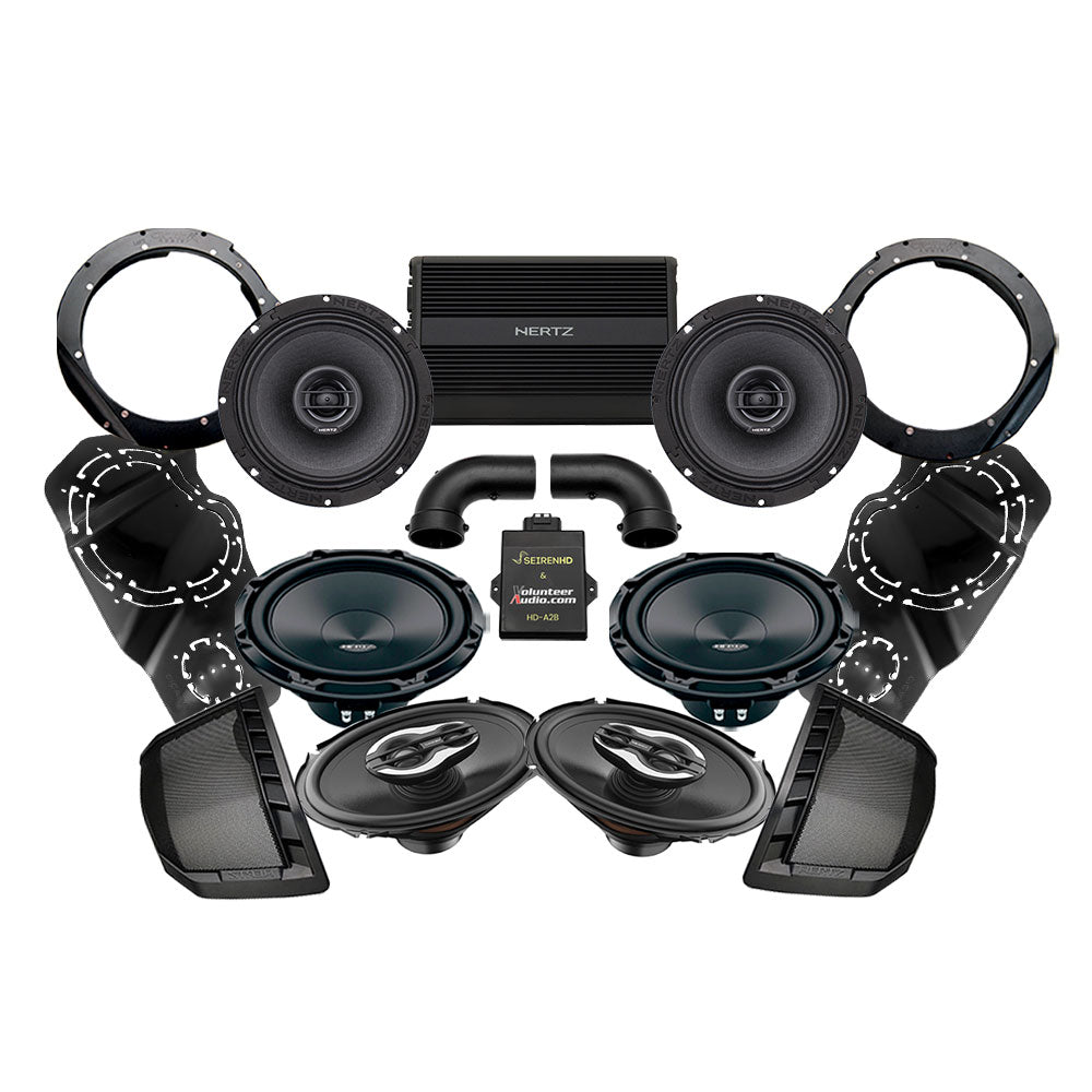 Hertz Stage 4 Ultimate Plug & Play Amp And Speaker Package with Subwoofer Kit For 2024-Up Harley Davidson® CVO Road Glide ST