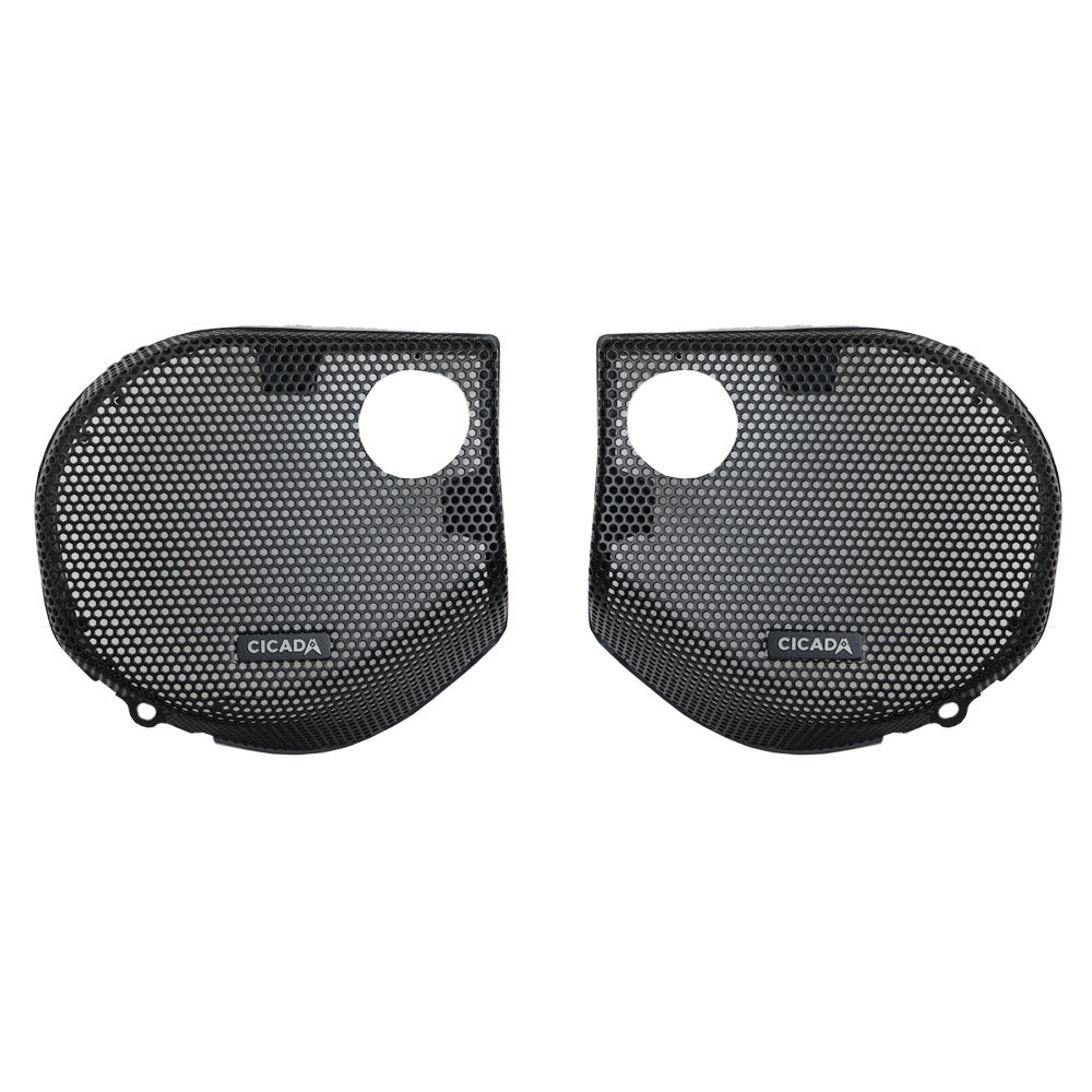 Cicada Audio 24CHDSGGT-05 Speaker Grilles with RR05T Micro Horn Tweeter Mounts for 2024-Up Harley Davidson® Street Glide Motorcycles