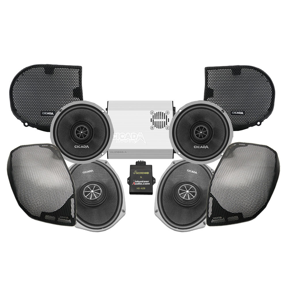 Cicada Audio CXX Premium A2B Stage 4 Plug & Play Amp And Speaker Package For 2024-Up Harley Davidson® Street Glide Base Models