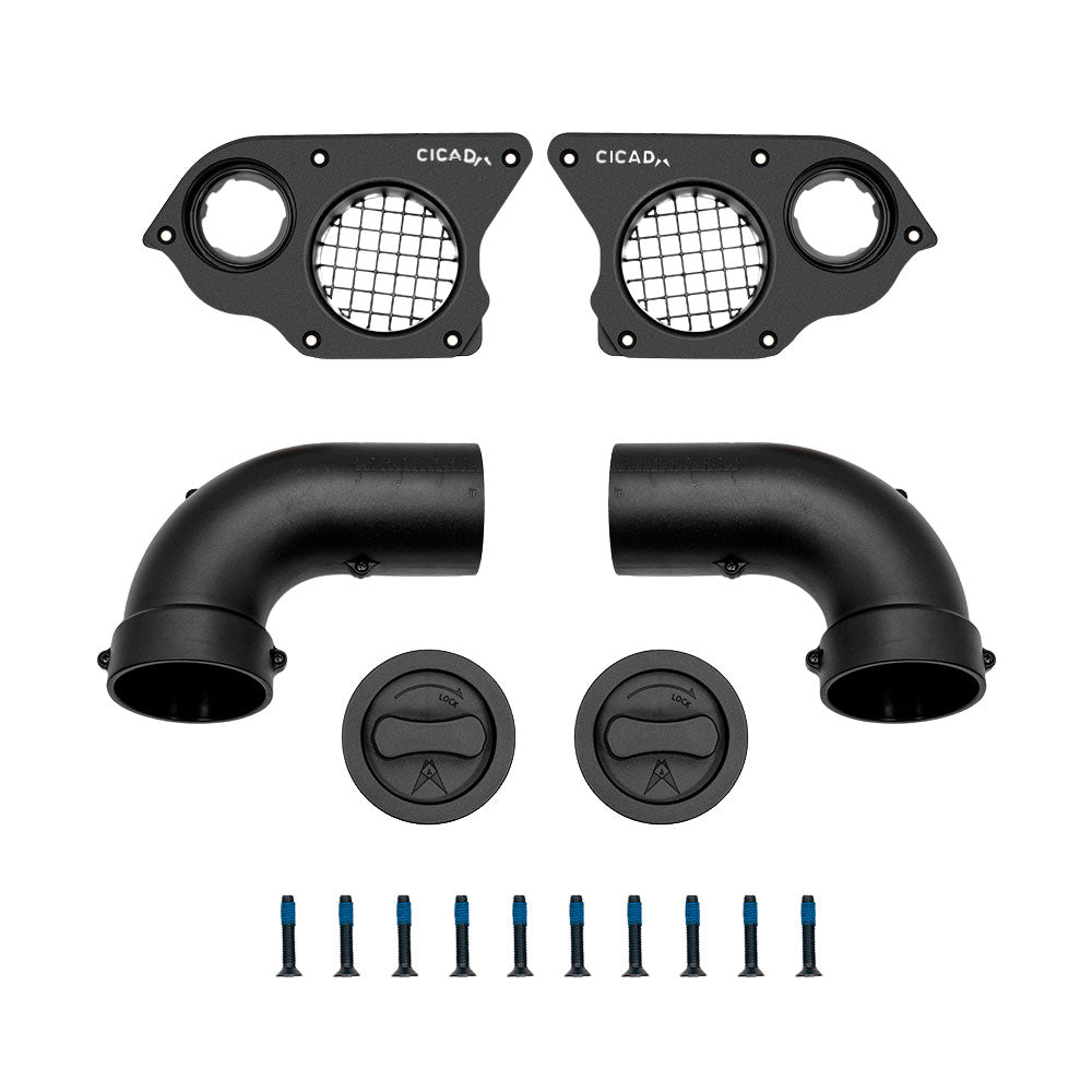 Hertz A2B Stage 4 Ultimate Plug & Play Amp And Speaker Package with Subwoofer Kit For 2024-Up Harley Davidson® Base Model Road Glide Motorcycles with Saddlebag Lids
