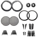 Cicada Audio Saddlebag Cutting Template and 8" or 10" Mid-Bass Mounting Ring and Grille Kits for 2024-Up Harley Davidson® Base Model Motorcycles