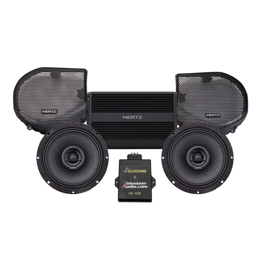 Hertz Premium A2B Stage 2 Plug & Play Amp And Speaker Package For 2024-Up Harley Davidson® Street Glide Base Models & 2025 Street Glide Ultra Motorcycles