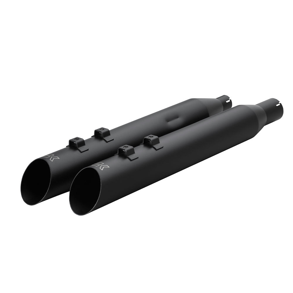Khrome Werks 1801-1863 4.0" Black HP Plus Slash Up Mufflers with Perforate Baffles for Select 2017-Up M8 Harley Davidson® Motorcycles ( 40FSL-1011-BLK )