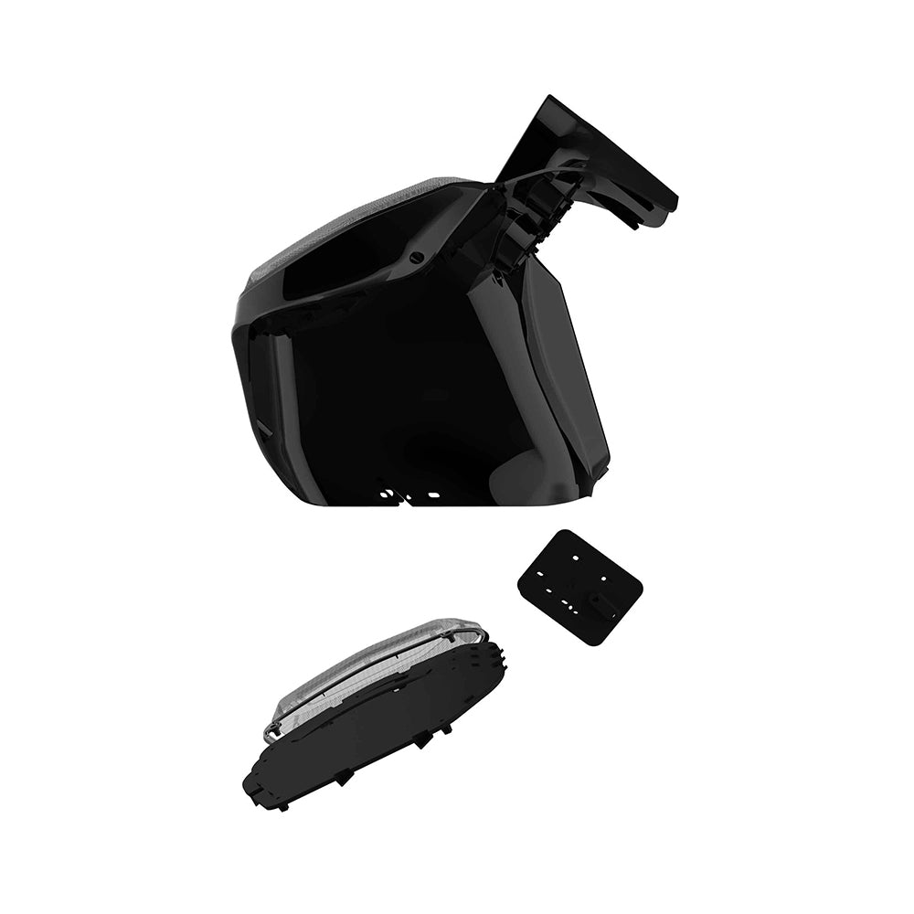 Metra 95-HDIF2 Double Din Kit Painted High Gloss Black for 1998 - 2013 Harley Davidson® Road Glide Motorcycles