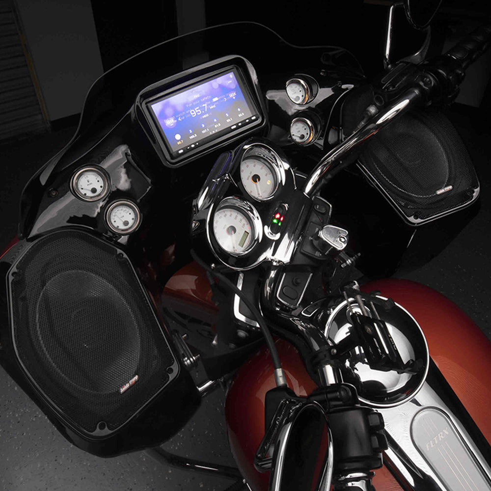 Metra 95-HDIF2 Double Din Kit Painted High Gloss Black for 1998 - 2013 Harley Davidson® Road Glide Motorcycles