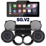 Hertz Stage 2 Plug & Play Amp And Speaker Package With Soundstream Reserve SG.V2 Radio For 1998-2013 Harley Davidson® Street Glide, Electra Glide, And Ultra