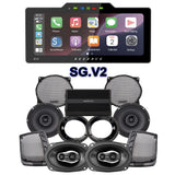 Hertz Stage 4 Plug & Play Amp And Speaker Package With Soundstream Reserve SG.V2 Radio For 1998-2013 Harley Davidson® Street Glide, Electra Glide, And Ultra