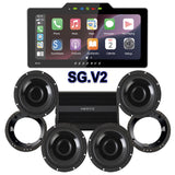Precision Power Stage 4 Plug & Play Amp And Speaker Package With Soundstream Reserve SG.V2 Radio For 1998-2013 Harley Davidson® Street Glide, Electra Glide, And Ultra