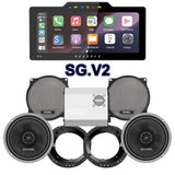 Cicada Audio CXX Stage 2 Plug & Play Amp And Speaker Package With Soundstream Reserve SG.V2 Radio For 1998-2013 Harley Davidson® Street Glide, Electra Glide, And Ultra