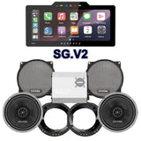 Cicada Audio CXX Stage 2 Plug & Play Amp And Speaker Package With Soundstream Reserve SG.V2 Radio For 1998-2013 Harley Davidson® Street Glide, Electra Glide, And Ultra