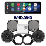 Cicada Audio CXX Stage 2 Plug & Play Amp And Speaker Package With Soundstream Reserve WHD.9813 Radio For 1998-2013 Harley Davidson® Street Glide, Electra Glide, And Ultra