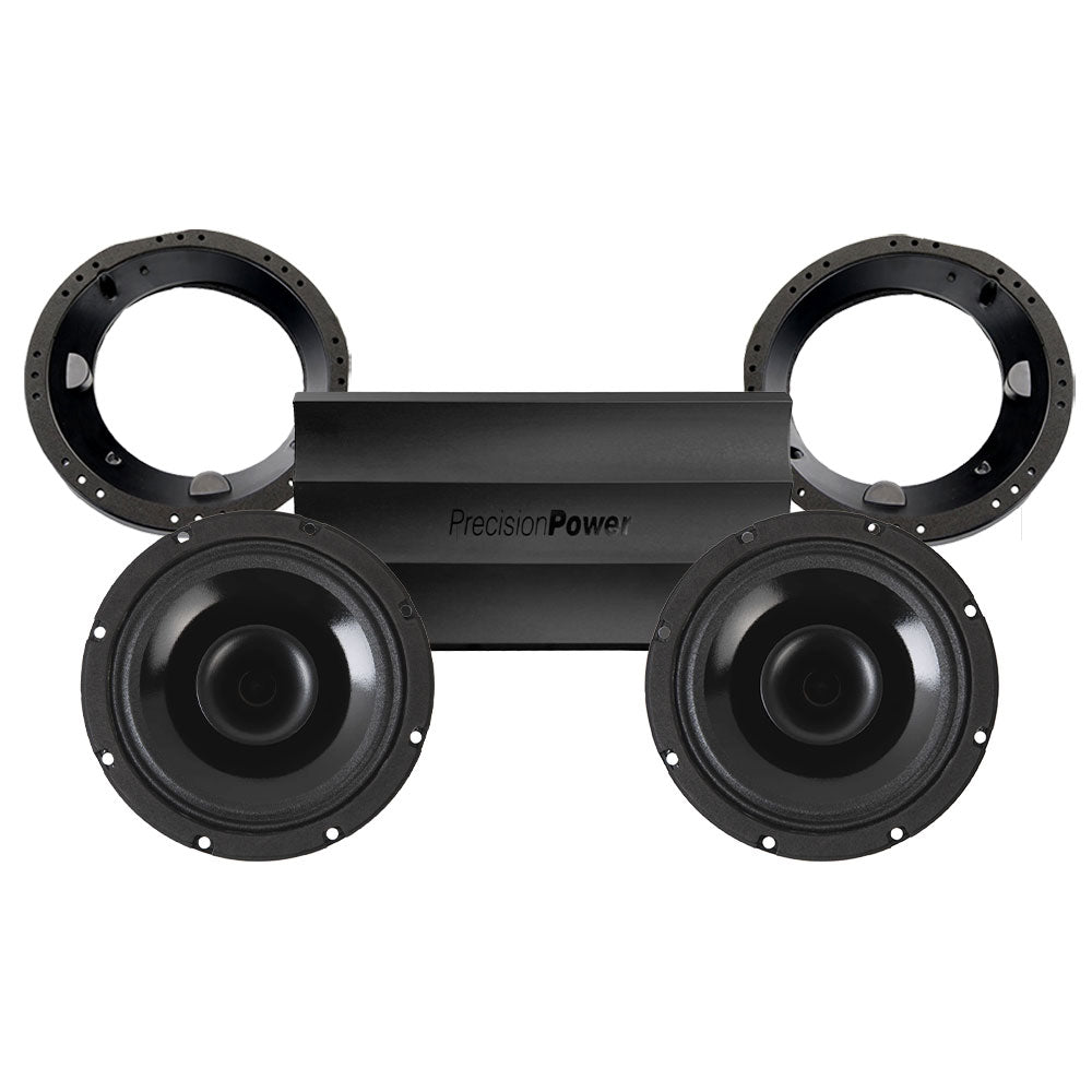 Precision Power HT Stage 2 Plug & Play Amp And Speaker Package For 1996-2013 Harley Davidson® Street Glide, Electra Glide, And Ultra for Existing Soundstream Reserve, Aquatic-AV, and Boss Radios