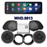 Cicada Audio CXX Stage 2 Plug & Play Amp And Speaker Package With Soundstream Reserve WHD.9813 Radio For 1998-2013 Harley Davidson® Road Glide