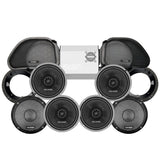 Cicada Audio CXX Stage 4 Plug & Play Amp And Speaker Package For 1996-2013 Harley Davidson® Road Glide for Existing SoundStream Reserve, Aquatic-AV, and Boss Radios