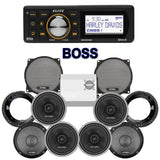Cicada Audio CXX Stage 4 Plug & Play Amp And Speaker Package With Boss Elite BEHDIN98 Radio For 1998-2013 Harley Davidson® Street Glide, Electra Glide, And Ultra