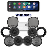 Cicada Audio CXX Stage 4 Plug & Play Amp And Speaker Package With Soundstream Reserve WHD.9813 Radio For 1996-2013 Harley Davidson® CVO Street Glide And CVO Ultra