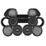 Hertz Stage 4 Plug & Play Amp And Speaker Package For 1996-2013 Harley Davidson® Road Glide for Existing SoundStream Reserve, Aquatic-AV, and Boss Radios