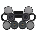 Hertz Stage 4 Plug & Play Amp And Speaker Package For 1996-2013 Harley Davidson® Street Glide, Electra Glide, And Ultra for Existing SoundStream Reserve, Aquatic-AV, and Boss Radios