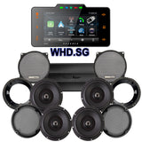 Precision Power Stage 4 Plug & Play Amp And Speaker Package With Soundstream Reserve WHD.SG Radio For 1998-2013 Harley Davidson® Street Glide, Electra Glide, And Ultra