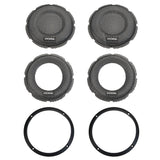 Cicada Audio CBG65L 6.5" Lip Style Black Aluminum Ring Billet Grilles for 2014-2023 Harley Davidson® Motorcycles