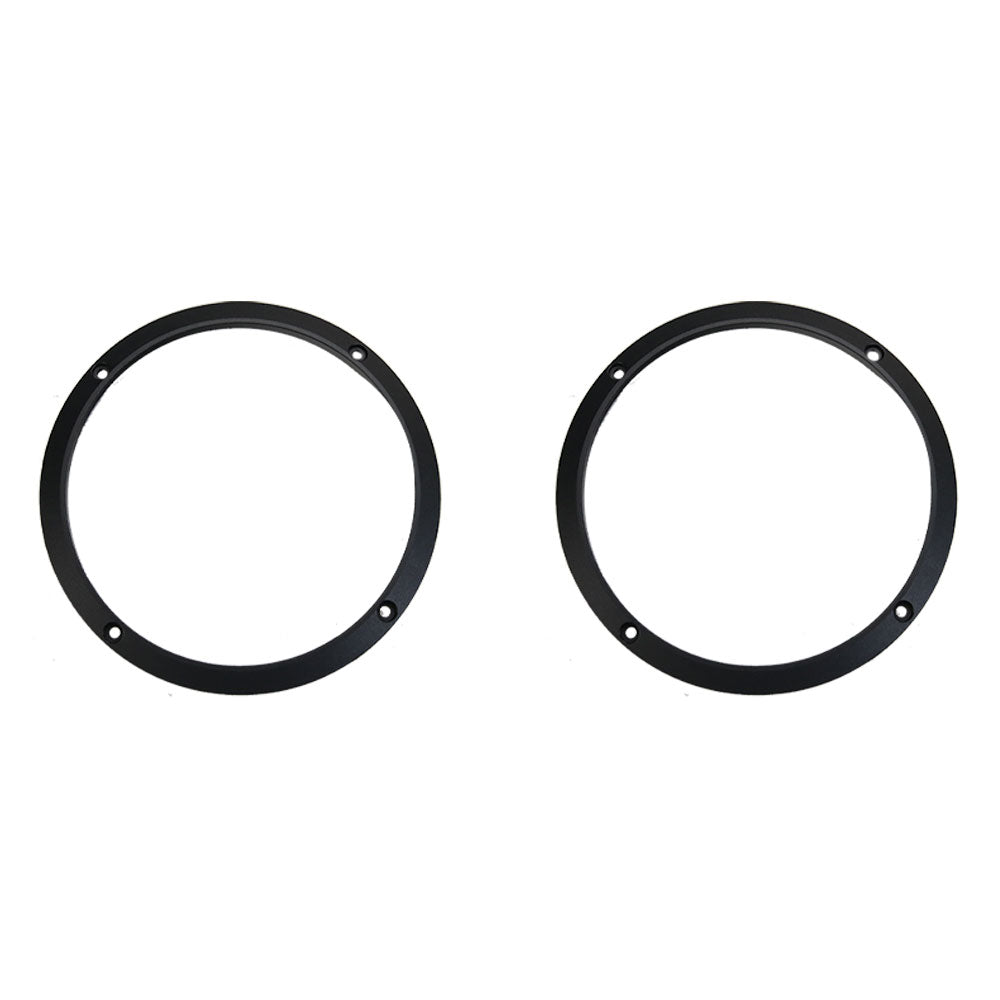 Cicada Audio CBG65L 6.5" Lip Style Black Aluminum Ring Billet Grilles for 2014-2023 Harley Davidson® Motorcycles