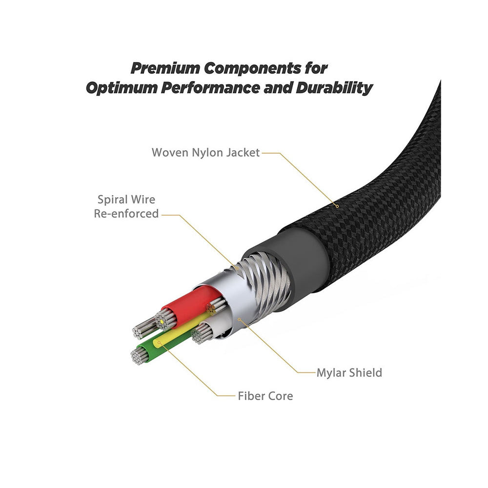 Scosche CCB1-SP 1FT Automotive Grade Data Transferring USB-C Cable Works With Android Auto