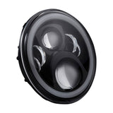 Custom Dynamics CD-7-14-B / 2001-2376 7" Black LED Halo Headlight with Wire Adapter for 2014-2023 Harley Davidson® Street Glide Motorcycles