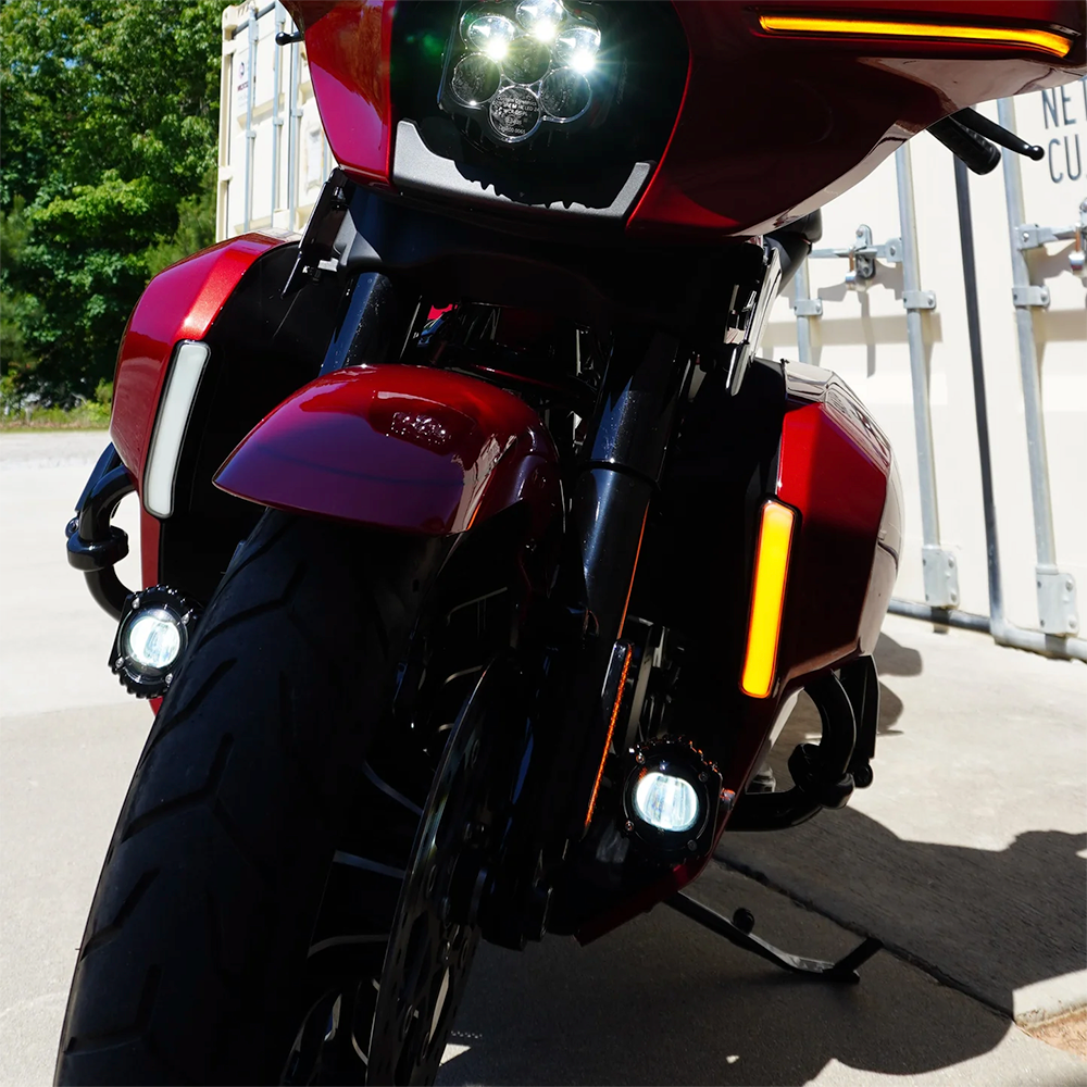 Custom Dynamics CD-LFL-23 Lower Fairing Diffused LED Lights with Run and Turn Signals for 2023.5-Up Harley Davidson® Motorcycles