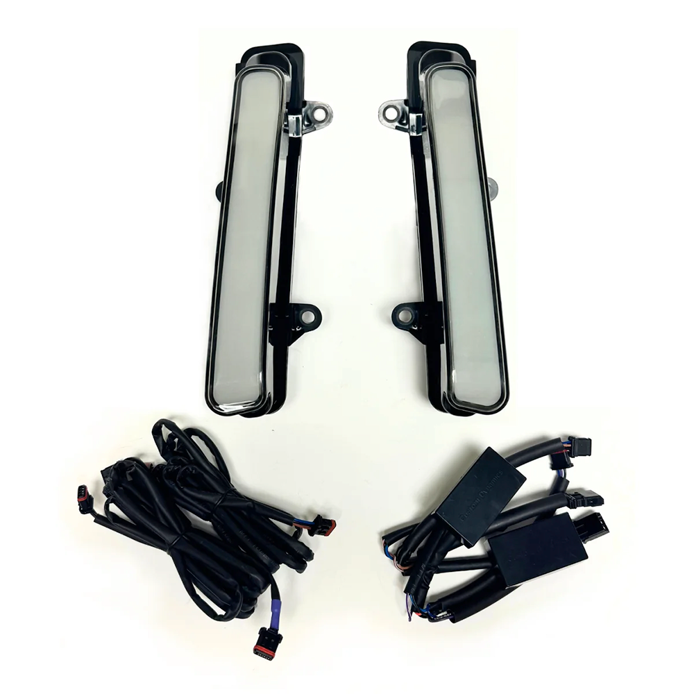 Custom Dynamics CD-LFL-23 Lower Fairing Diffused LED Lights with Run and Turn Signals for 2023.5-Up Harley Davidson® Motorcycles