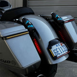 Custom Dynamics CD-LPDC-23-S / 2040-3439 Low Profile LED Saddlebag Lights with Smoke Lenses for 2023.5-2025 Harley Davidson® Base Models and CVO Motorcycles ( 20403439)
