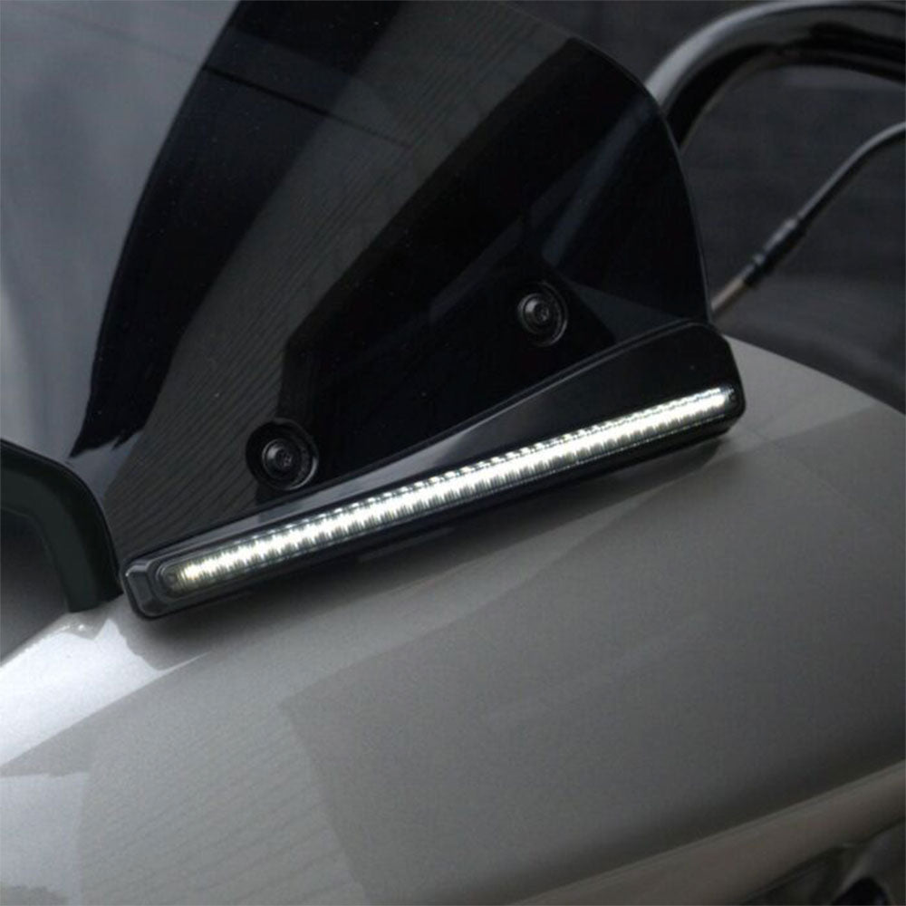 Custom Dynamics LED Windshield Trim with Turn Signals for 2023.5-Up Harley Davidson® Road Glide Motorcycles