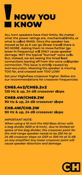 Cicada Audio CH69.4W Coaxial Horn 6x9 Speakers - 4 Ohm For Harley Davidson® Motorcycles ( CH694W )