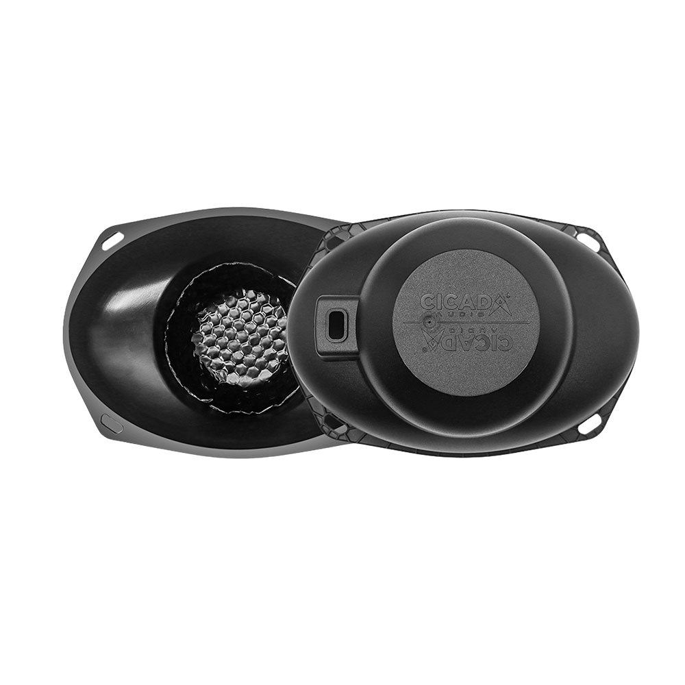 Cicada Audio CHD69HD 6x9" Coax Horn Saddlebag ABS Molded with Heat Sensor Vent Plastic Dividers