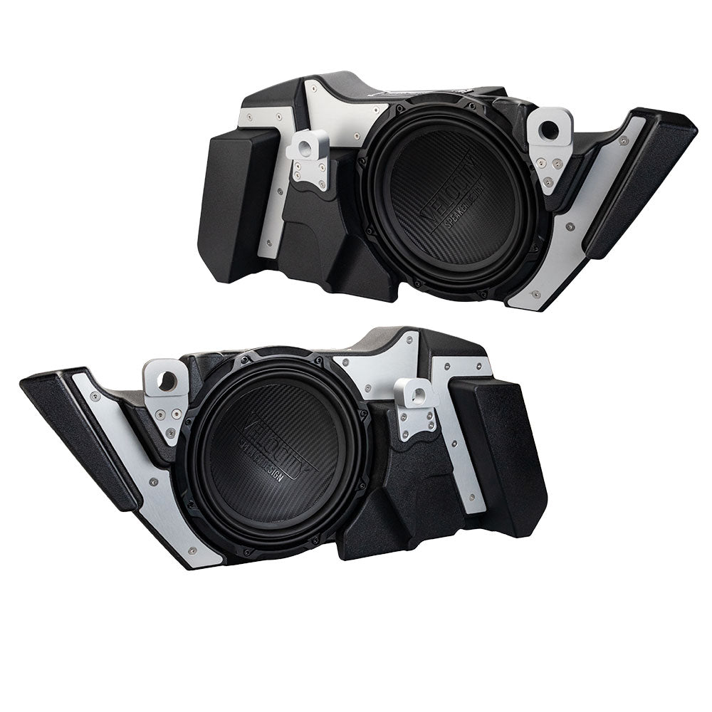 Velocity Stage 4 Ultimate A2B Plug & Play Amp And Speaker Package with Modular Subwoofer Kit For 2024-Up Harley Davidson® Base Model Road Glide Motorcycle