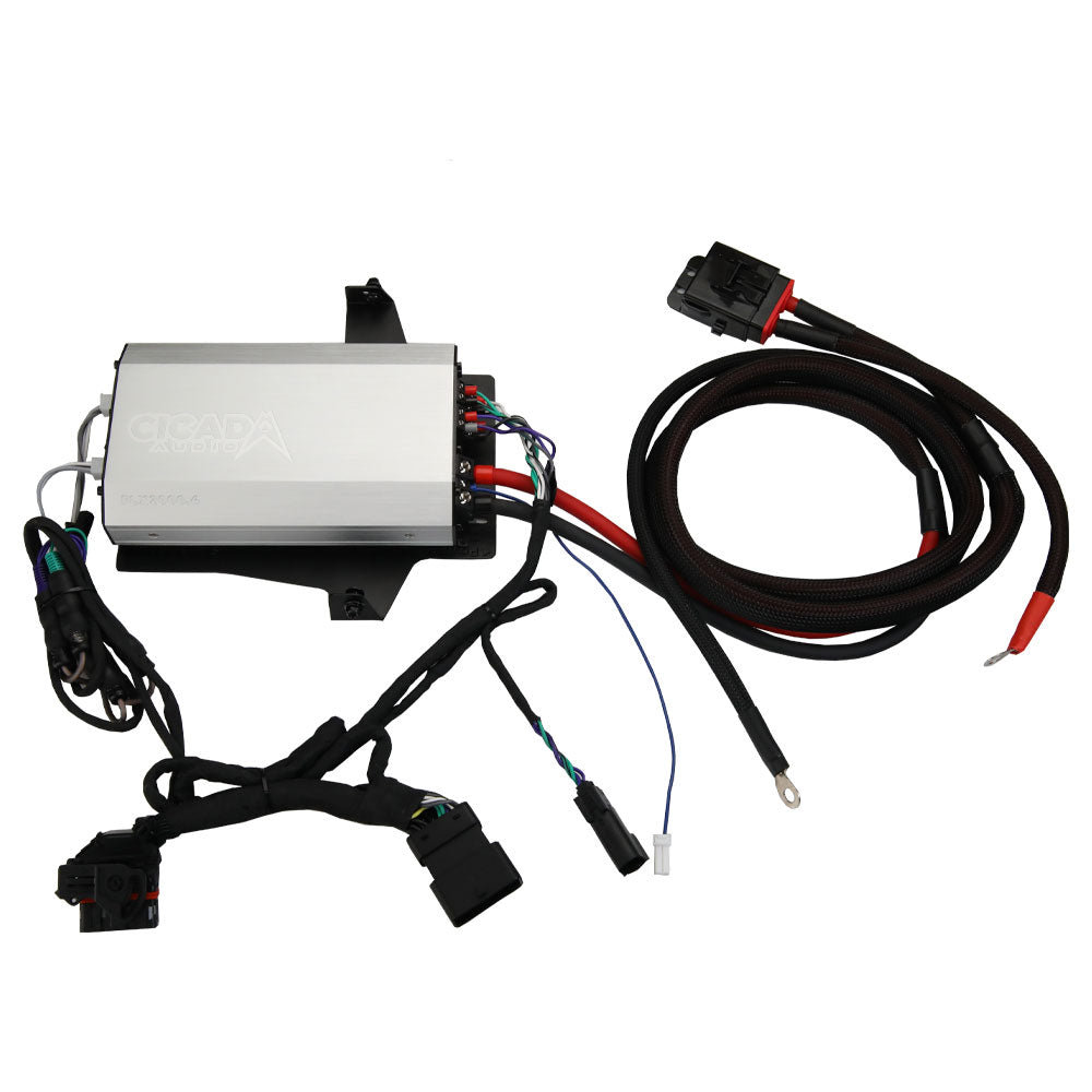 Cicada Audio FLX2000.4 Amplifier With Plug & Play Wiring for Select 2014-2023 Harley Davidson® Motorcycles