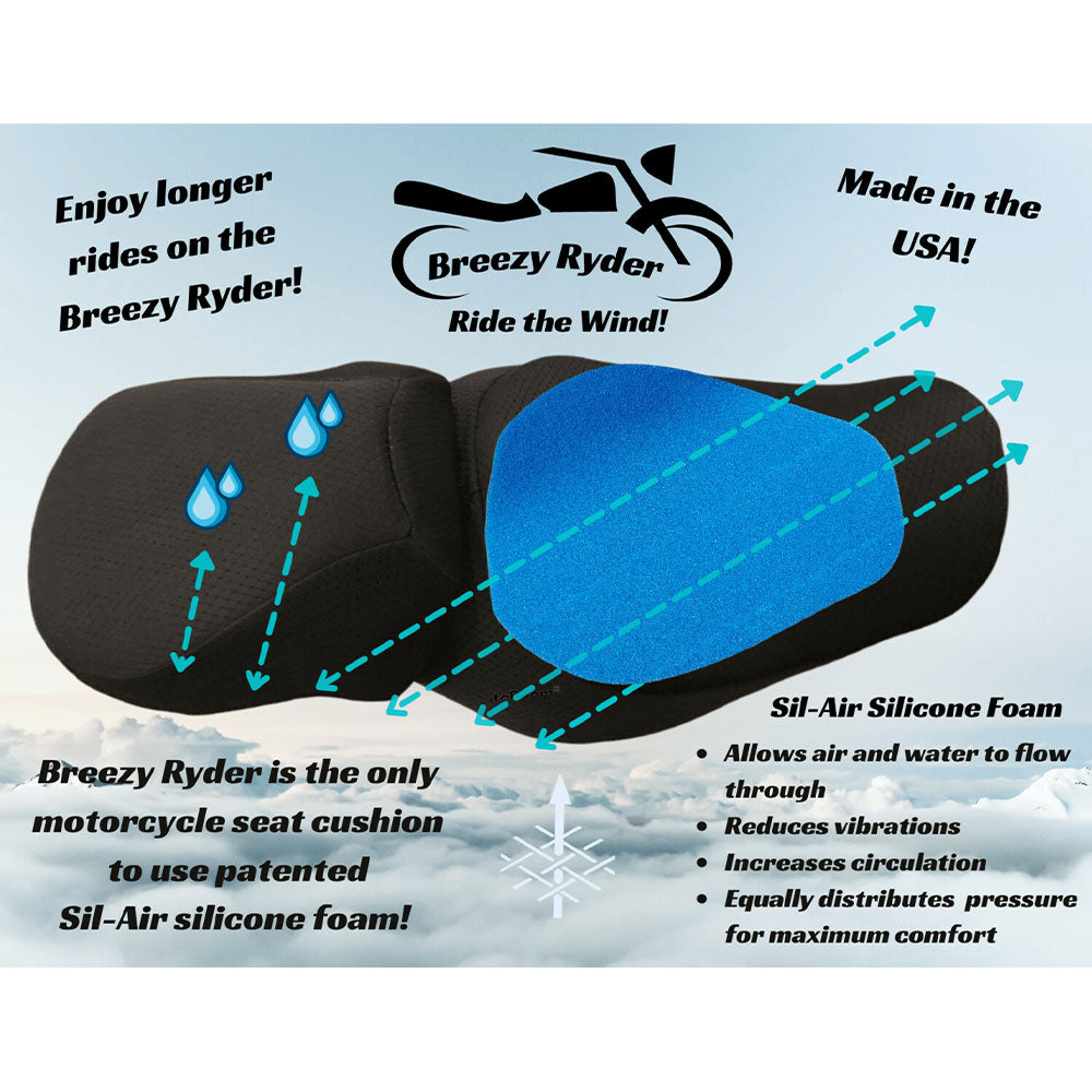 Breezy Ryder Custom Backrest Seat Cover for Standard Seats on Harley-Davidson® Motorcycles